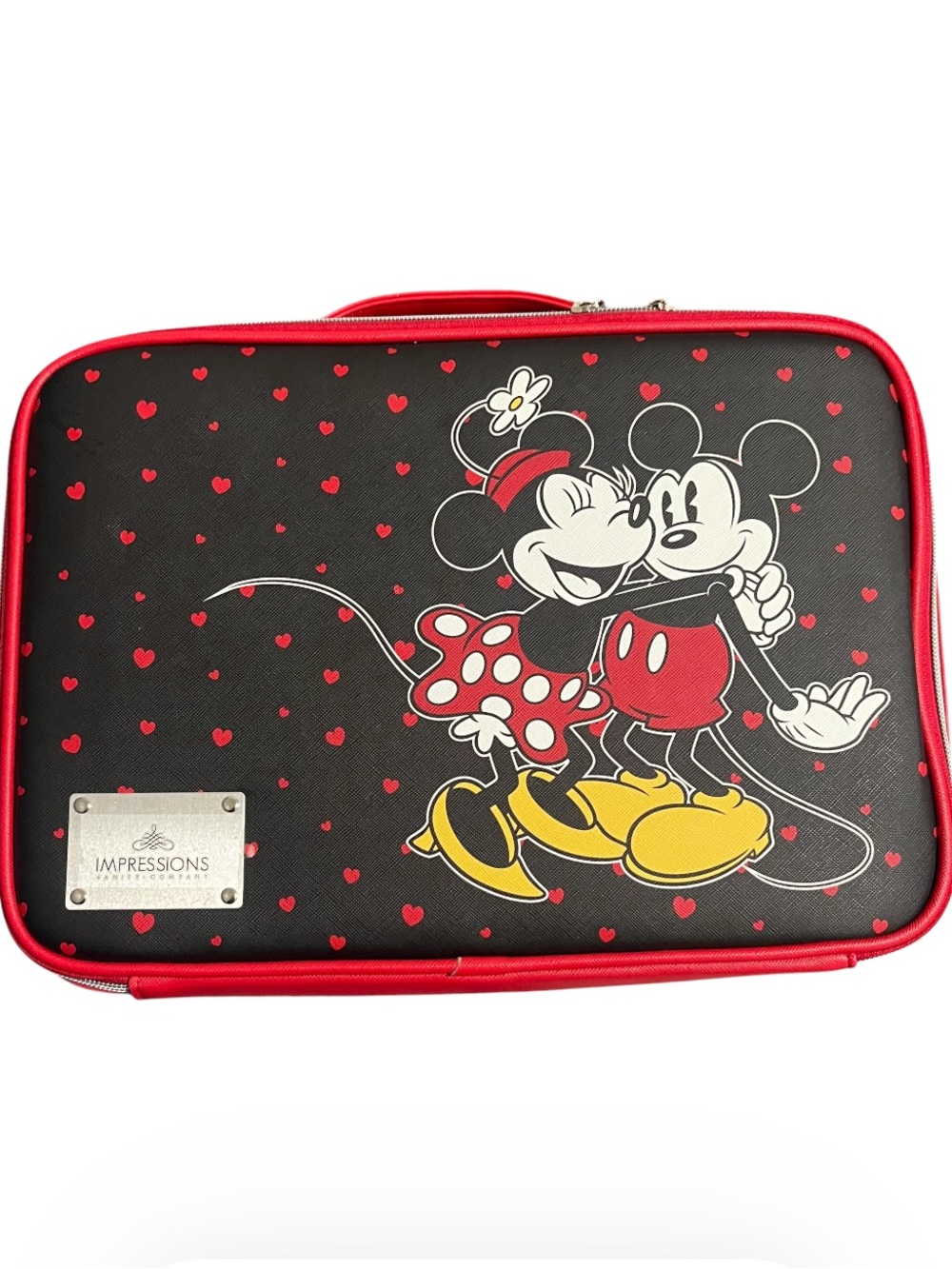 Vanity Impression Minnie and Mickey Makeup Carry Case with Adjustable Dividers